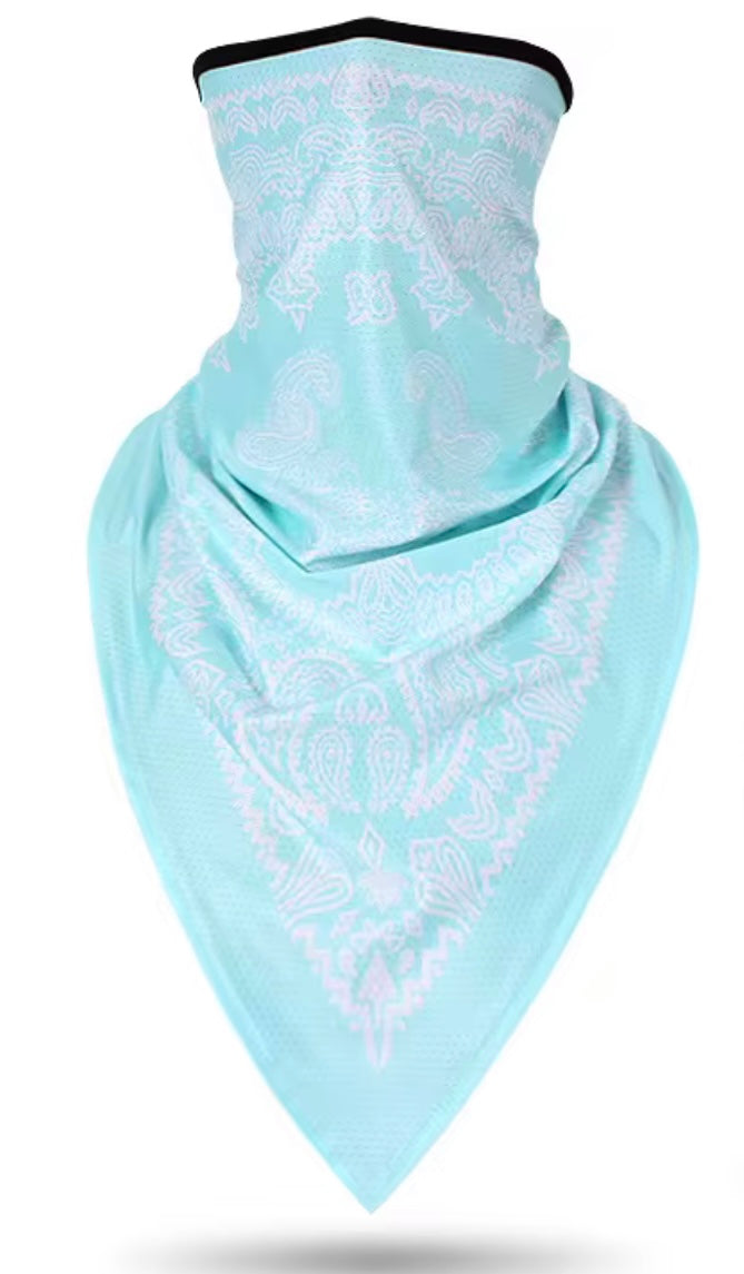 Sky Blue Bandana Face Mask