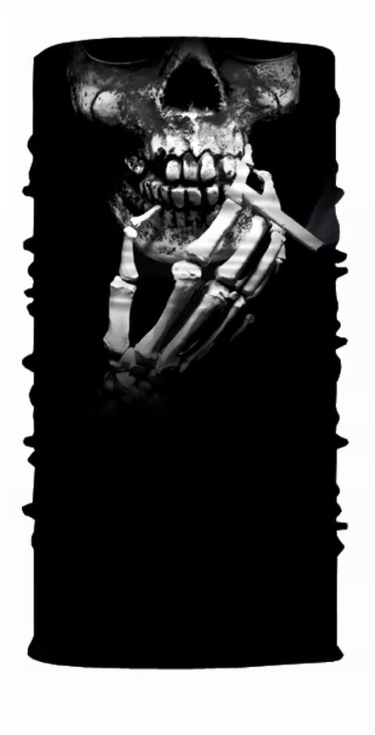 Smoking Skull Gaitor Mask
