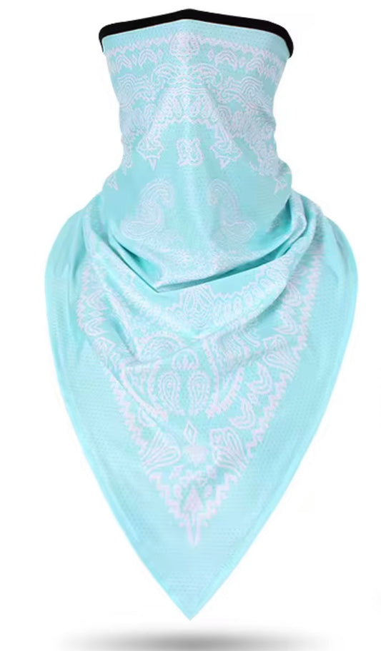 Sky Blue Bandana Face Mask