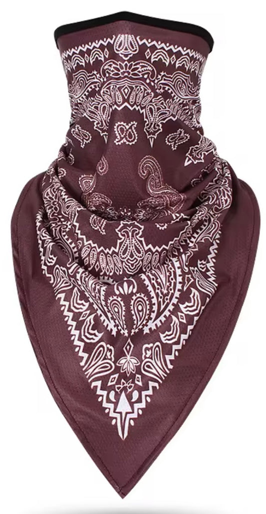 Dark brown  Triangle Gaitor Mask